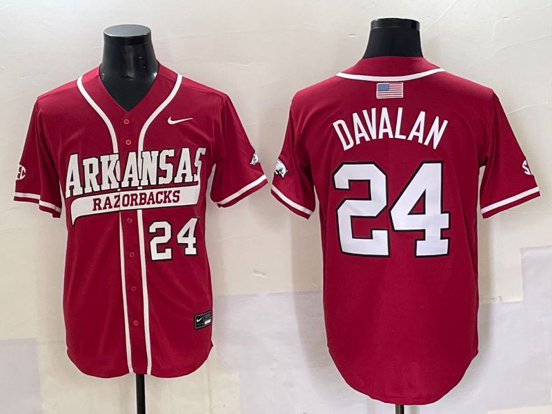 Men 2025 Alabama Crimson Tide #24 Davalan Red Nike Joint Name Nike NCAA Jersey style 5-0